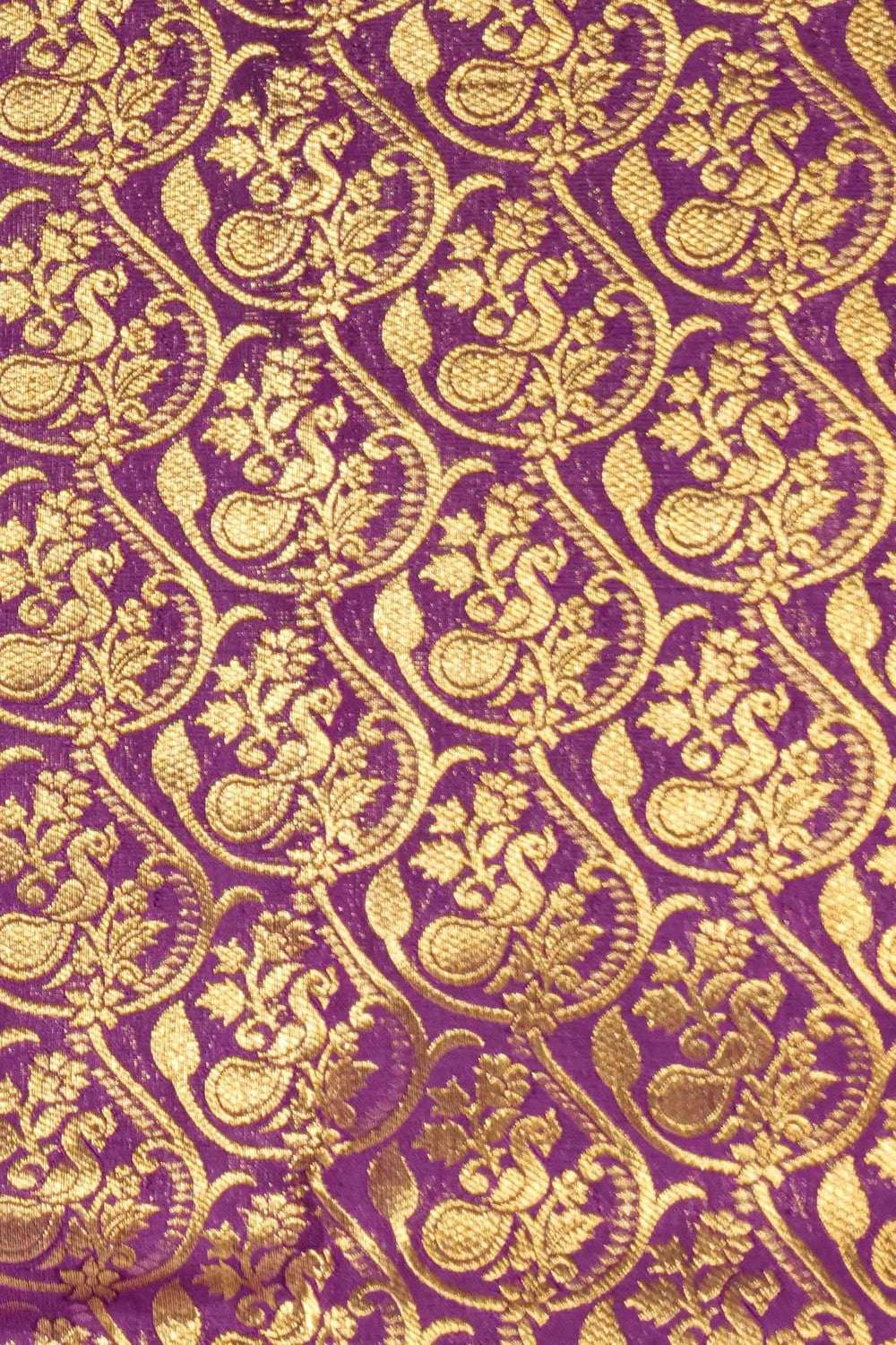 Image of Kanchipattu Brocade Violet Saree
